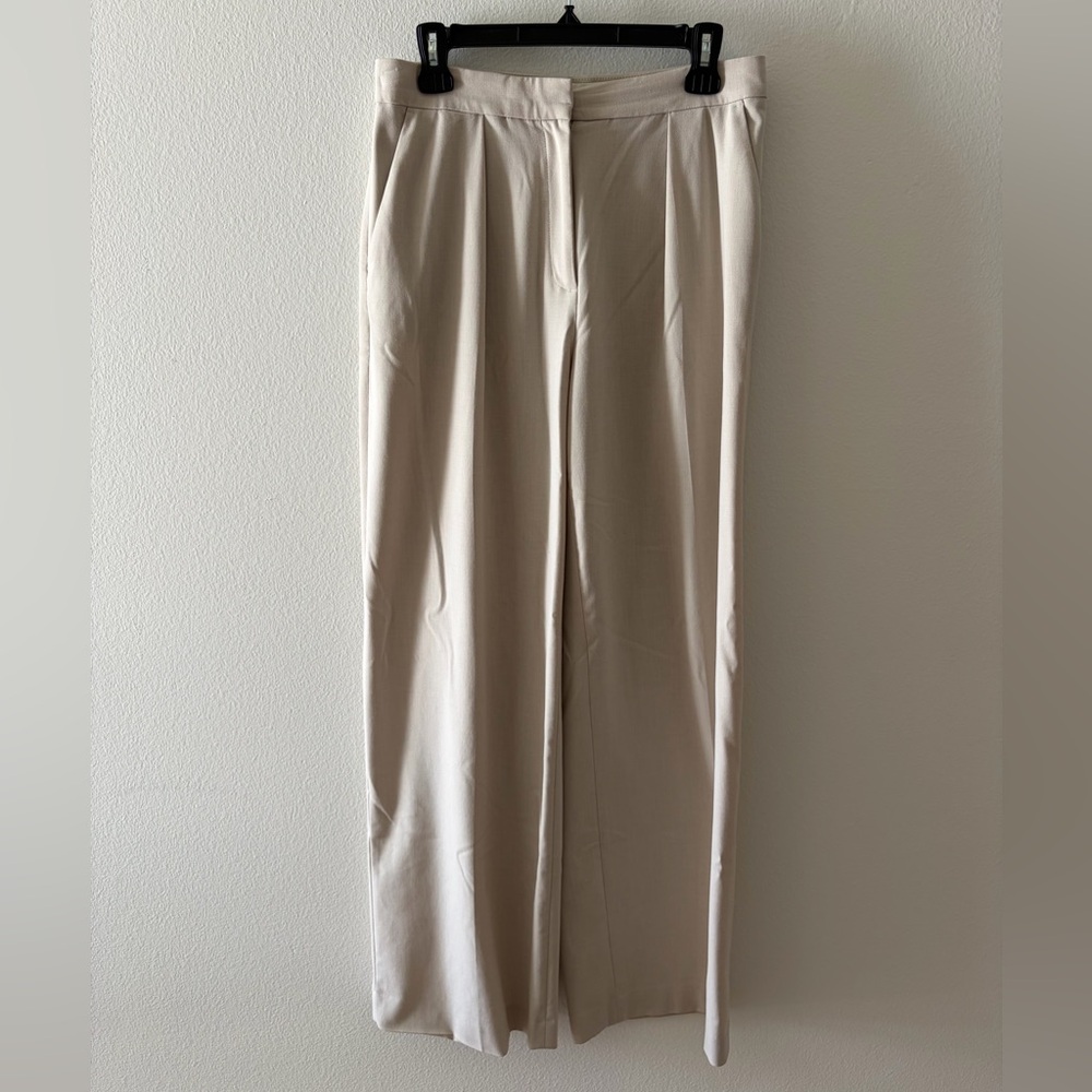 H&M Women's Cream Wide-Leg Pants